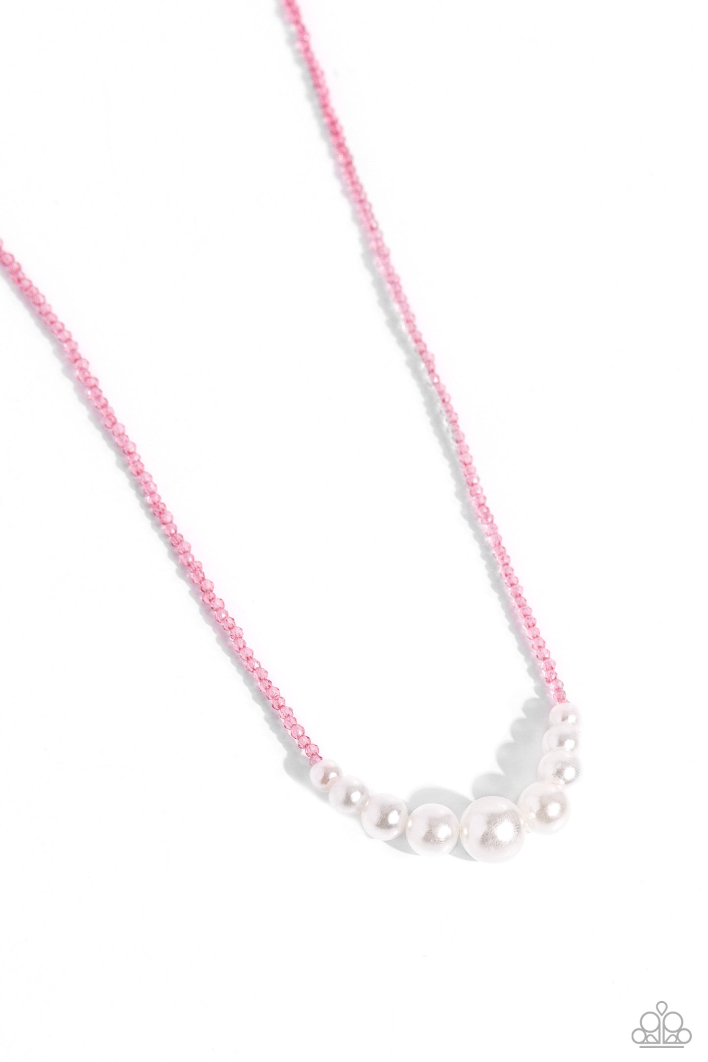 White Collar Whimsy - Pink Necklace