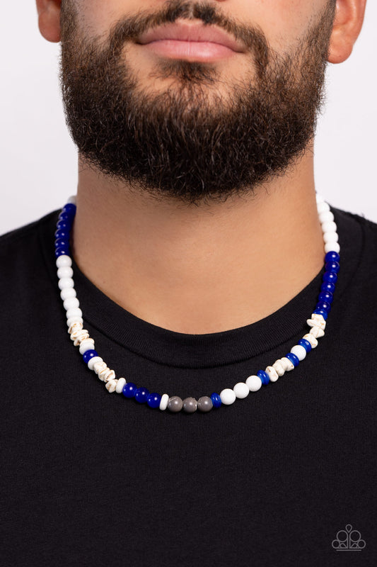 Beaded Bravery - Blue Necklace