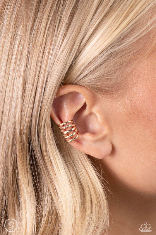 Flexible Fashion - Gold Earring