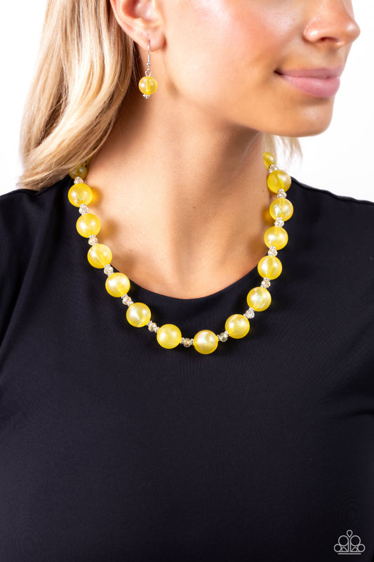 Timelessly Tantalizing - Yellow Necklace