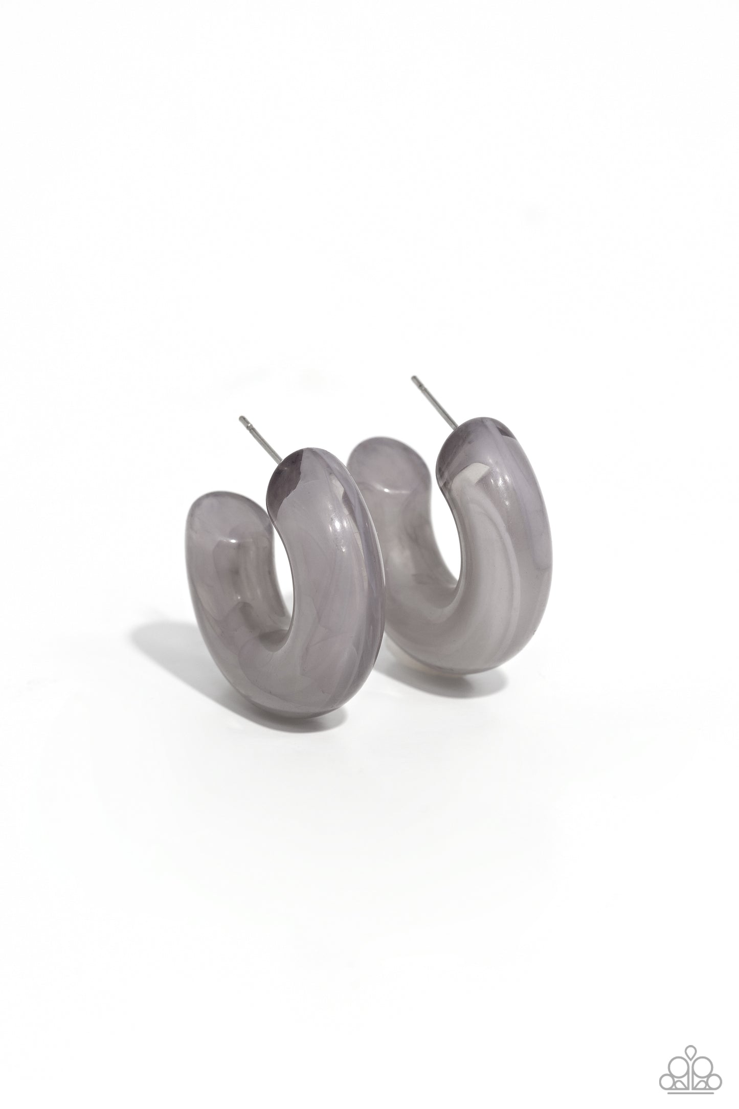 Acrylic Acclaim - Silver Earring