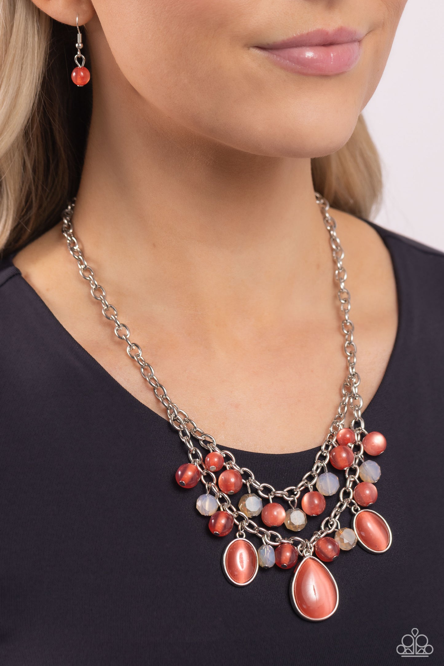 Dewy Disposition - Orange Necklace