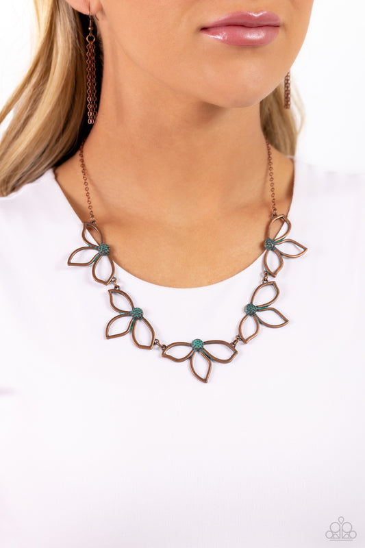 Petal Pageantry - Copper Necklace