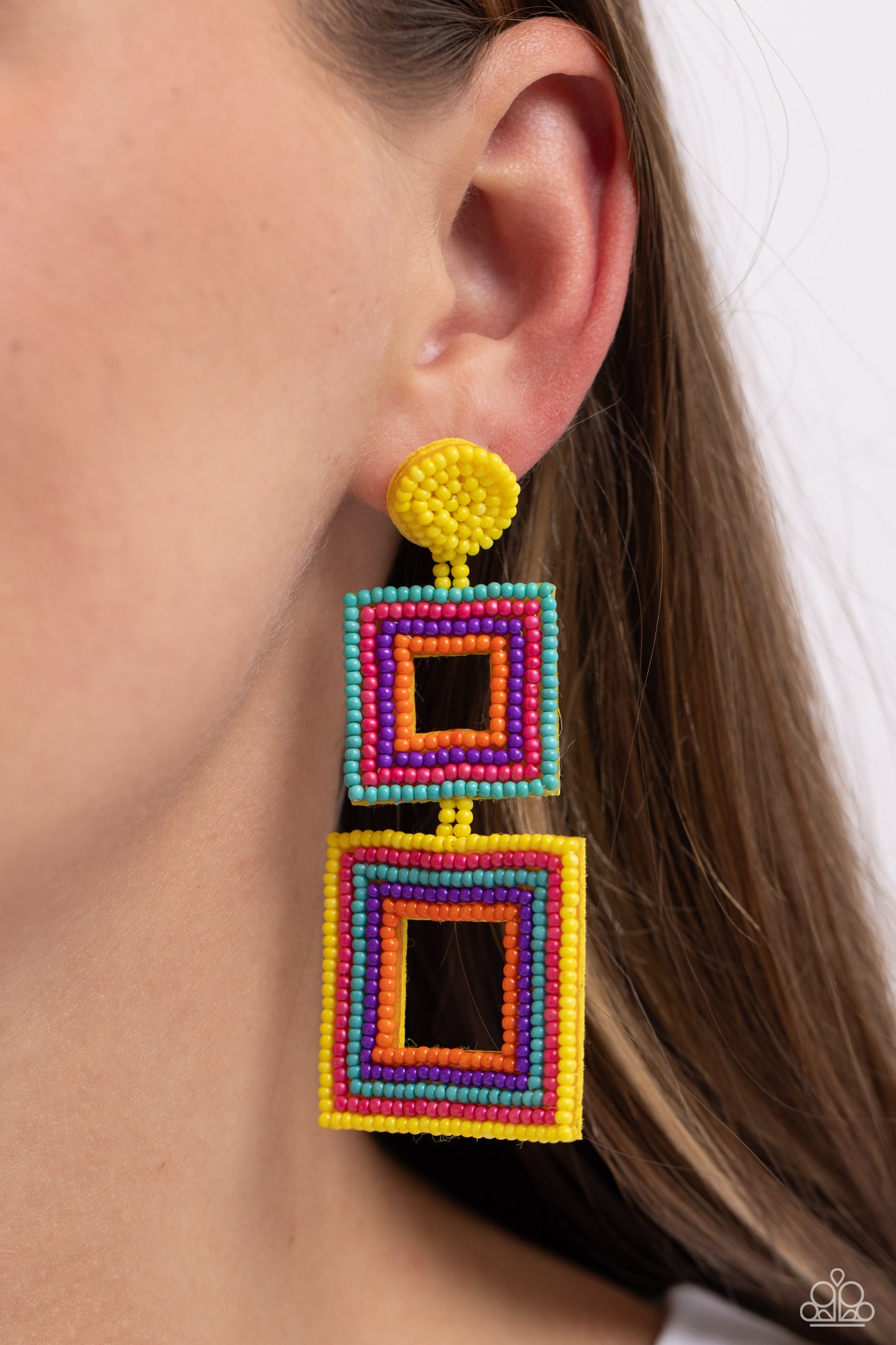 Seize the Squares - Multi Earring