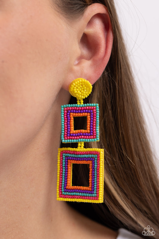 Seize the Squares - Multi Earring