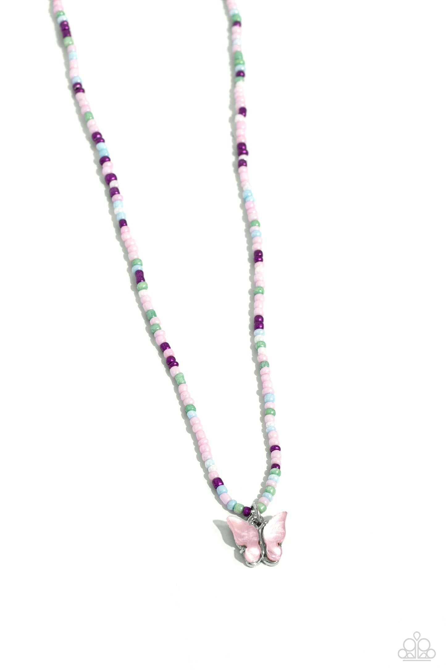 Soaring Shell - Pink Butterfly Necklace