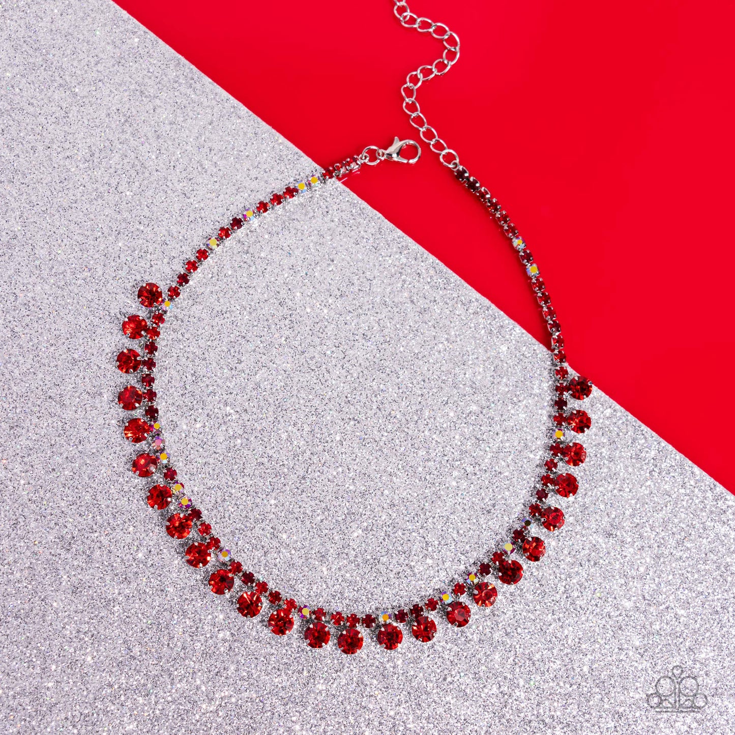 Ritzy Rhinestones - Red Necklace