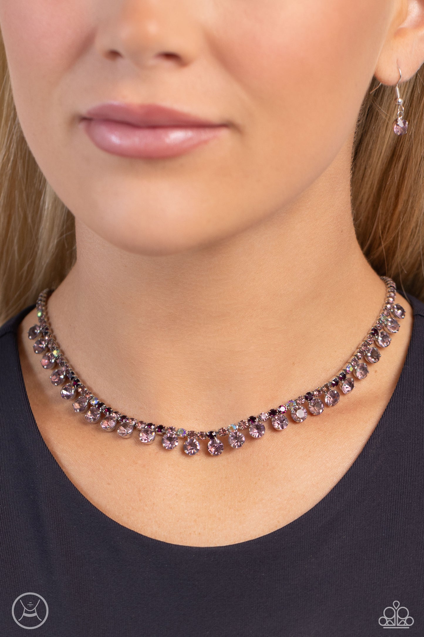 Ritzy Rhinestones - Purple Necklace