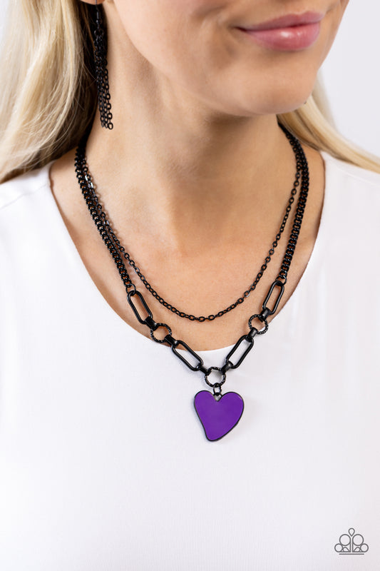 Carefree Confidence - Purple Necklace