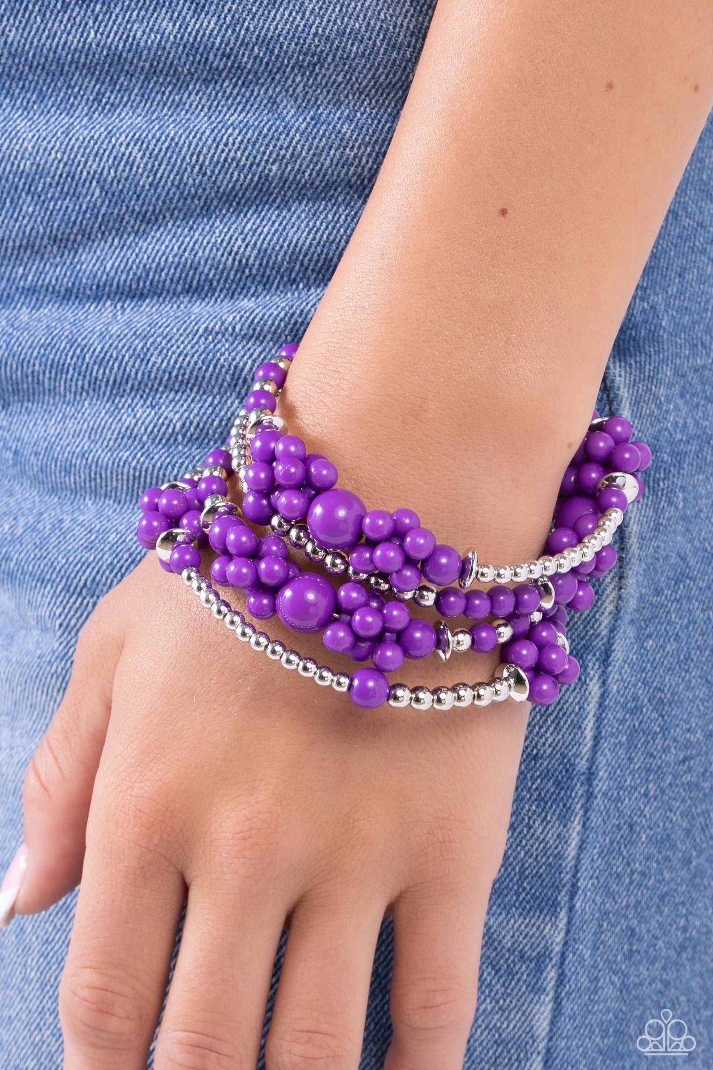 Compelling Clouds - Purple Bracelet