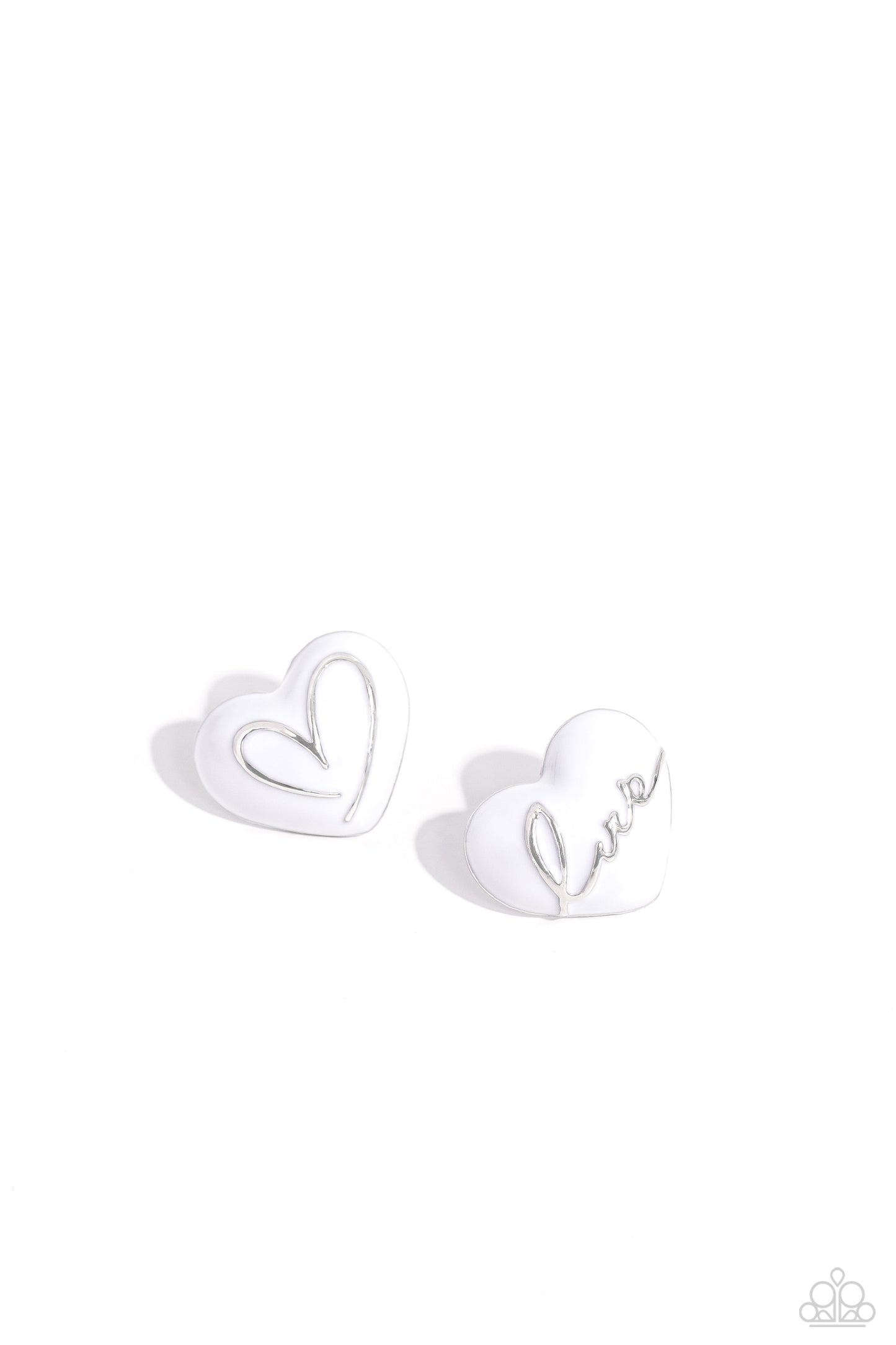 Glimmering Love - White Earring