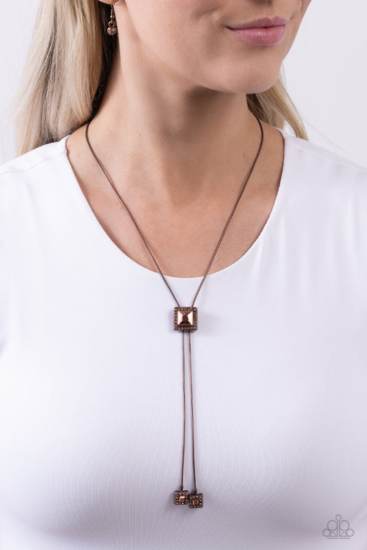 I Solemnly SQUARE - Copper Necklace