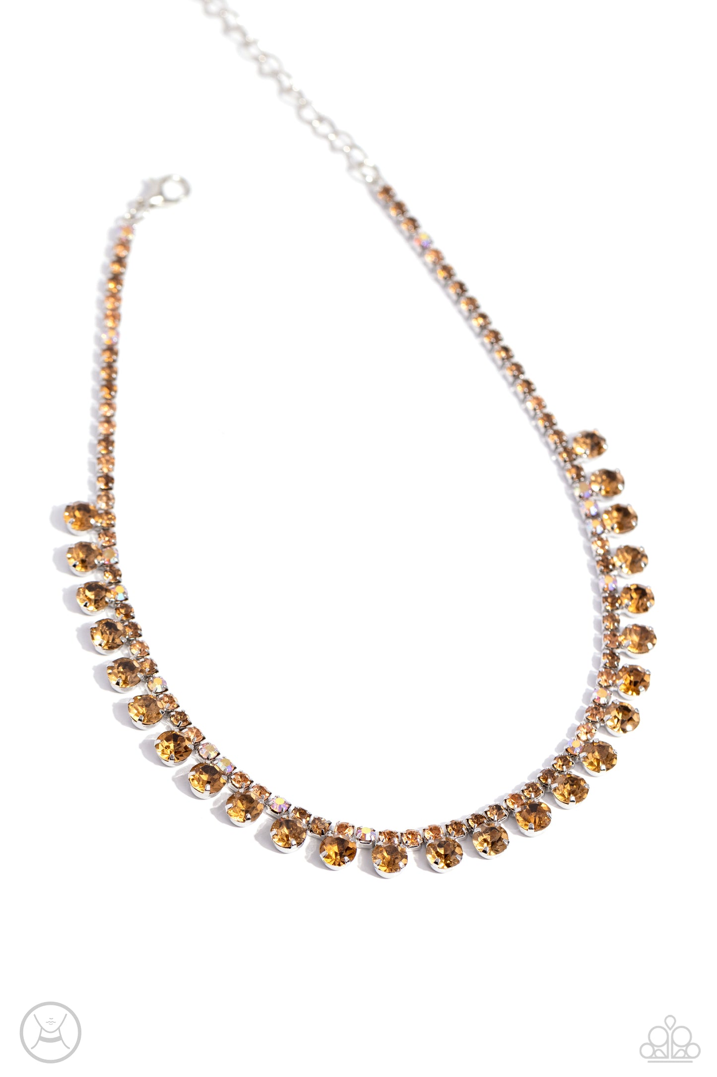 Ritzy Rhinestones - Brown Necklace