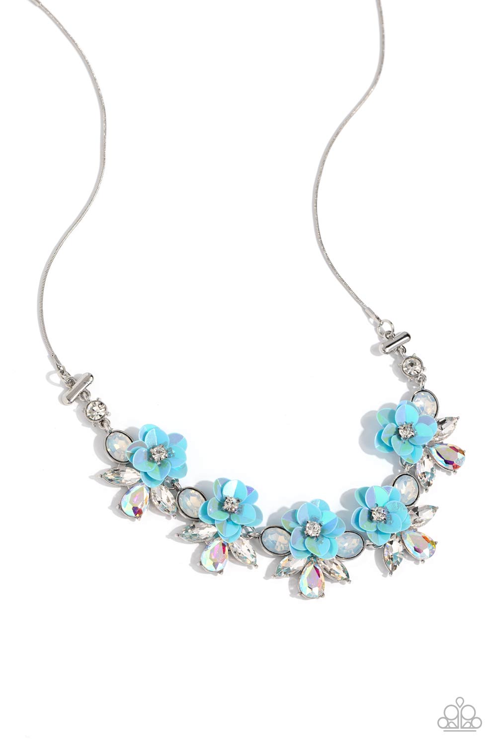 Ethereally Enamored - White Necklace (Blue)