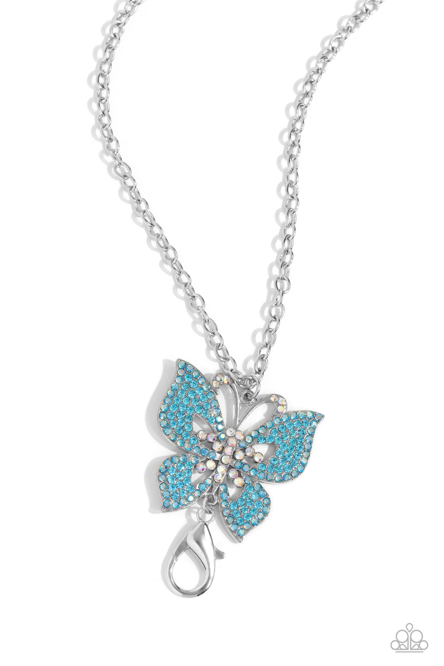 Blinged-Out Breeze - Blue Necklace