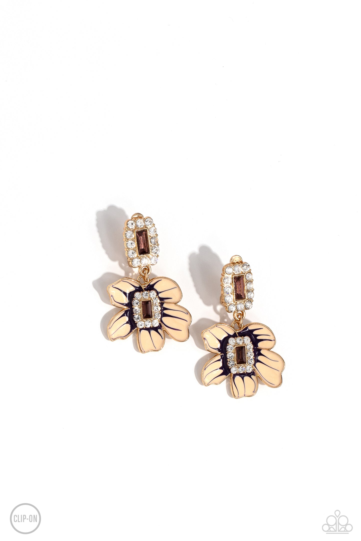 Colorful Clippings - Gold Earring