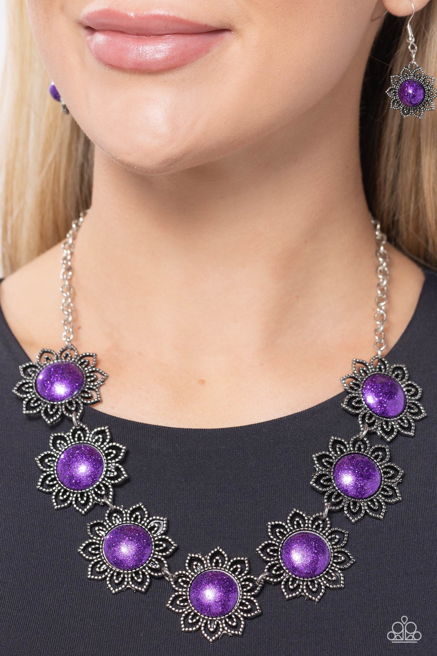 The GLITTER Takes It All - Purple Necklace