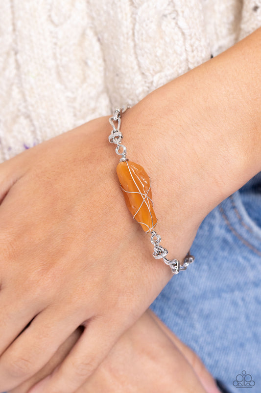 Whimsically Wrapped - Orange Bracelet