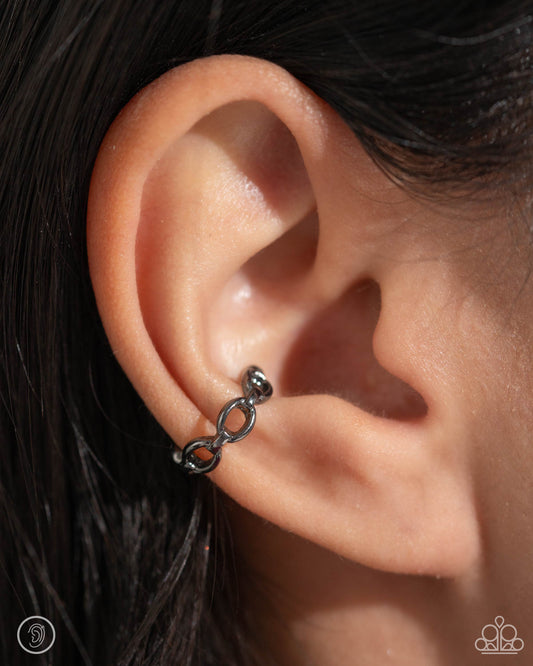 Mandatory Musings - Black Cuff Earring