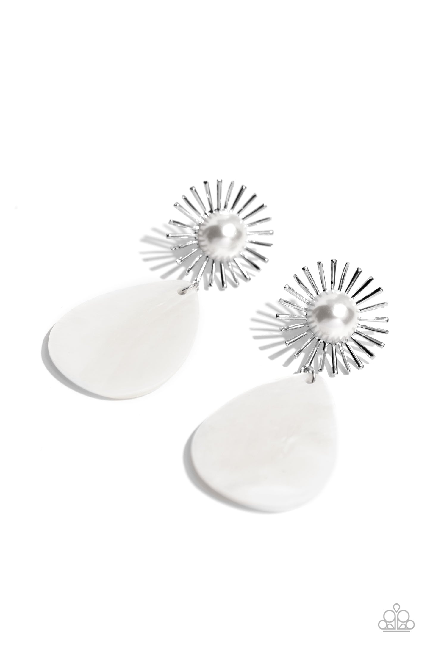 Sunburst Sophistication - White Earring