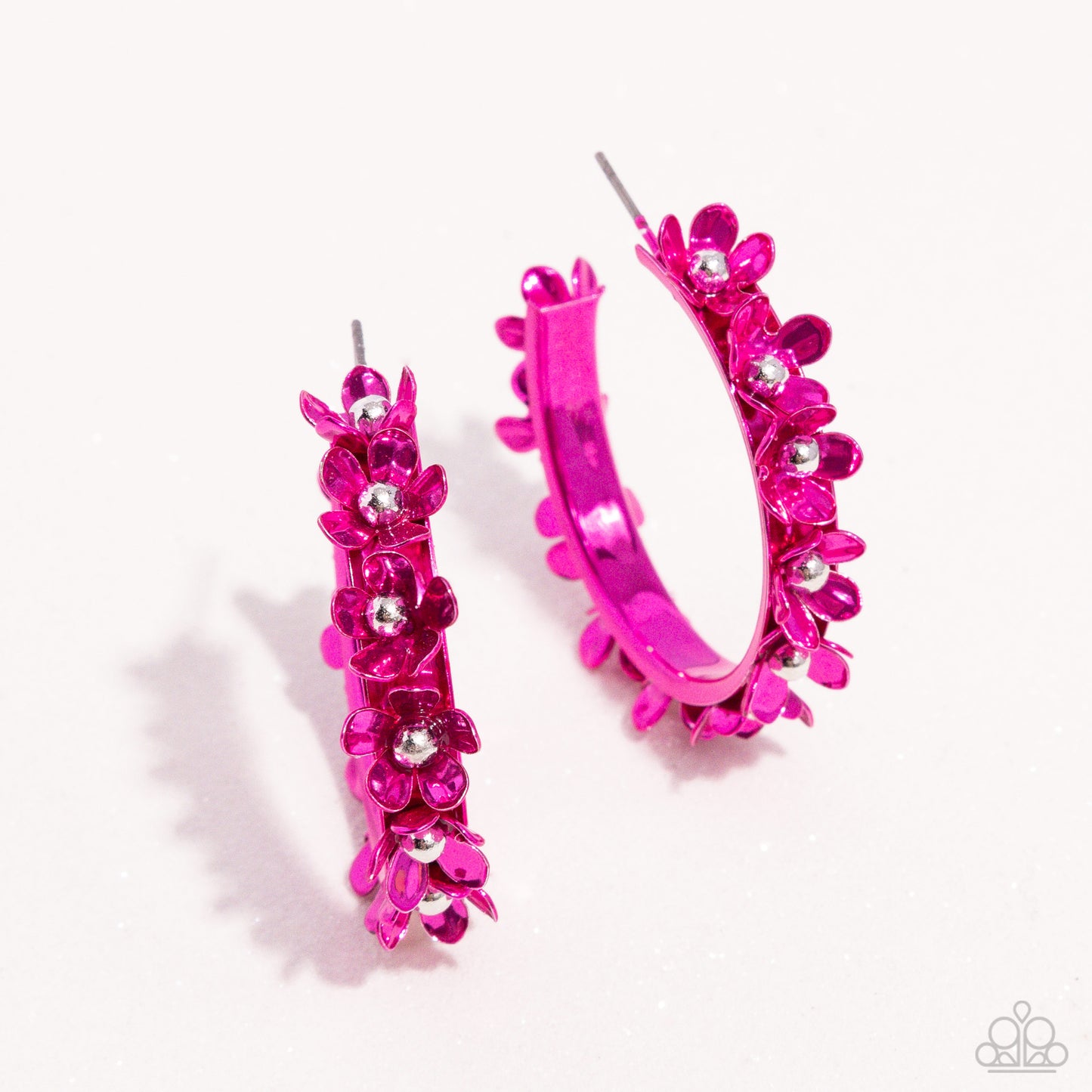 Fashionable Flower Crown - Pink Earring